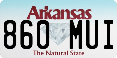 AR license plate 860MUI