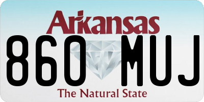 AR license plate 860MUJ