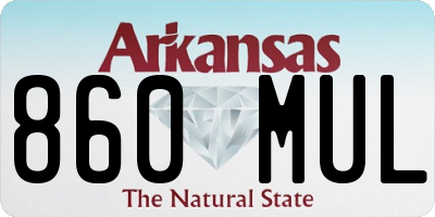 AR license plate 860MUL