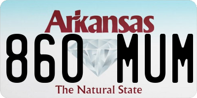 AR license plate 860MUM