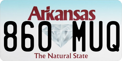 AR license plate 860MUQ