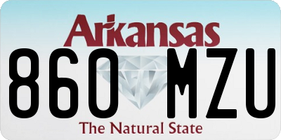 AR license plate 860MZU