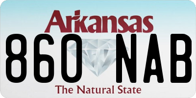 AR license plate 860NAB