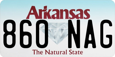AR license plate 860NAG