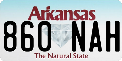 AR license plate 860NAH
