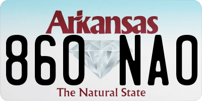 AR license plate 860NAO