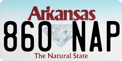AR license plate 860NAP