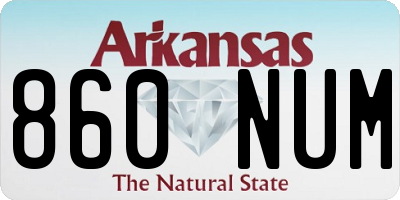 AR license plate 860NUM