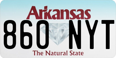 AR license plate 860NYT