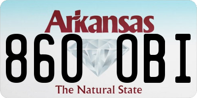 AR license plate 860OBI