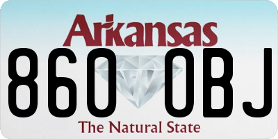 AR license plate 860OBJ