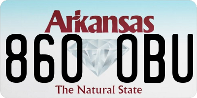 AR license plate 860OBU