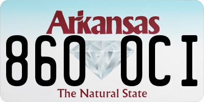 AR license plate 860OCI