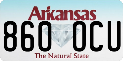 AR license plate 860OCU