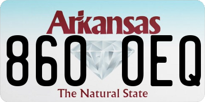 AR license plate 860OEQ