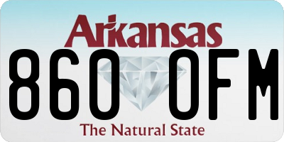 AR license plate 860OFM