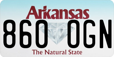 AR license plate 860OGN