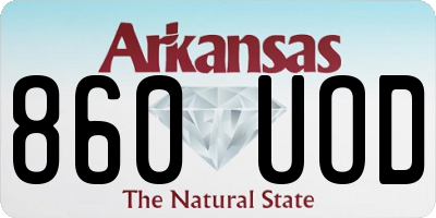 AR license plate 860UOD
