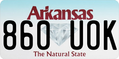 AR license plate 860UOK
