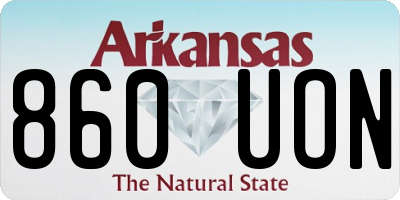AR license plate 860UON