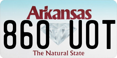 AR license plate 860UOT