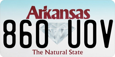 AR license plate 860UOV