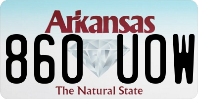 AR license plate 860UOW