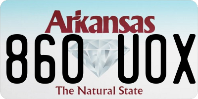 AR license plate 860UOX