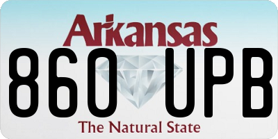 AR license plate 860UPB