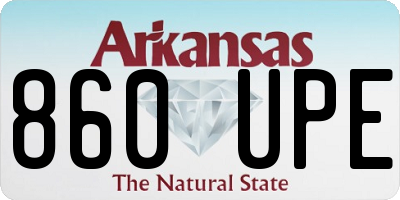 AR license plate 860UPE