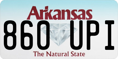 AR license plate 860UPI