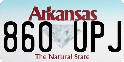AR license plate 860UPJ