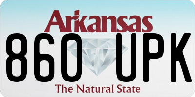 AR license plate 860UPK