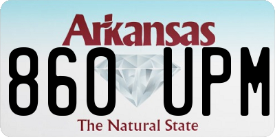 AR license plate 860UPM