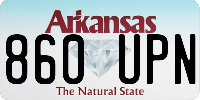 AR license plate 860UPN