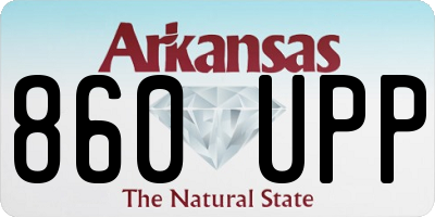 AR license plate 860UPP