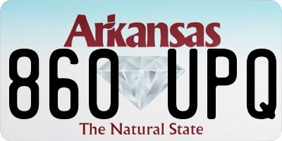 AR license plate 860UPQ