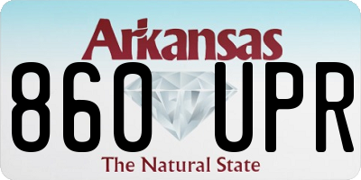 AR license plate 860UPR