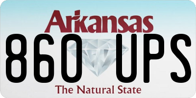 AR license plate 860UPS