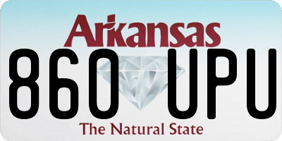 AR license plate 860UPU