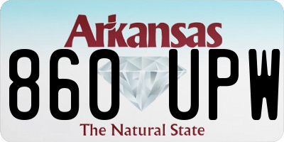 AR license plate 860UPW