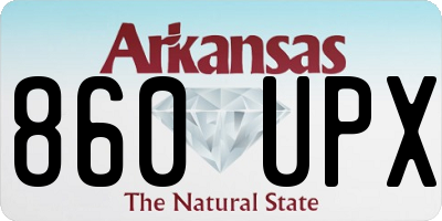 AR license plate 860UPX