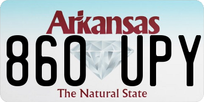 AR license plate 860UPY
