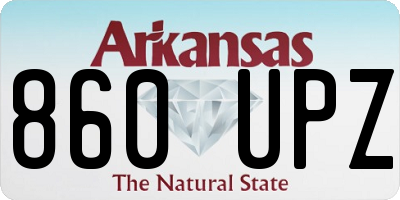 AR license plate 860UPZ