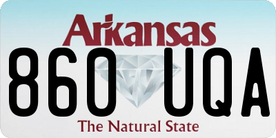 AR license plate 860UQA