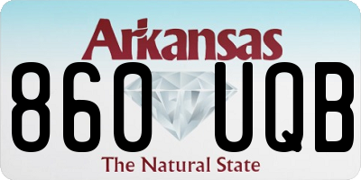 AR license plate 860UQB