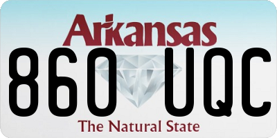 AR license plate 860UQC