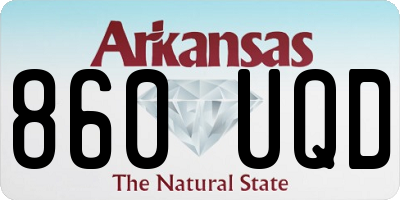 AR license plate 860UQD
