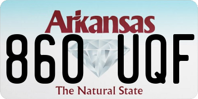 AR license plate 860UQF