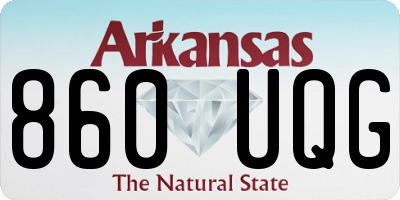 AR license plate 860UQG